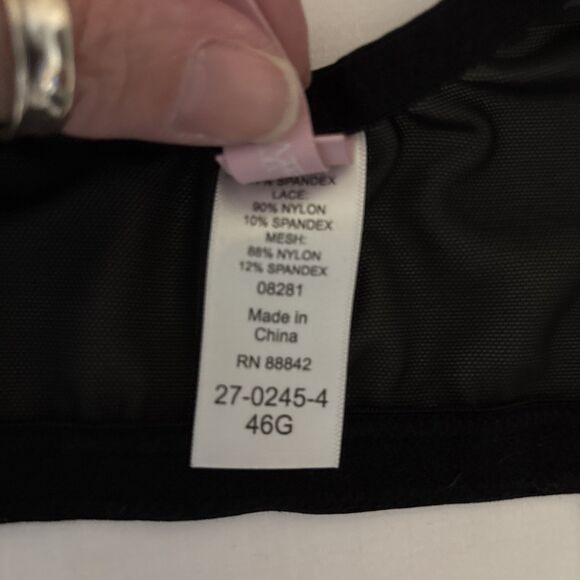 EUC Women’s Within Comfort Choice Black Lace Front Closure Bra, Size 46G - Picture 11 of 12